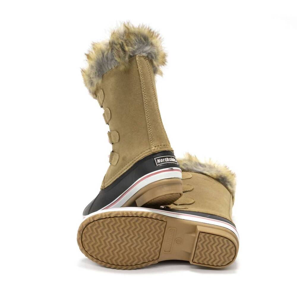 NEW NORTHSIDE girl's kathmandu mid calf waterproof snow boots in tan - Picture 6 of 8